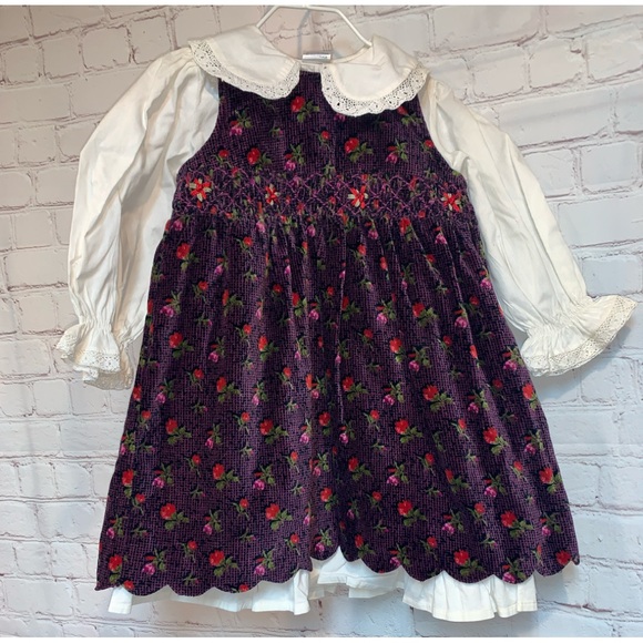 NEW Cornelloki April Cornell White Petticoat Purple Flower Dress